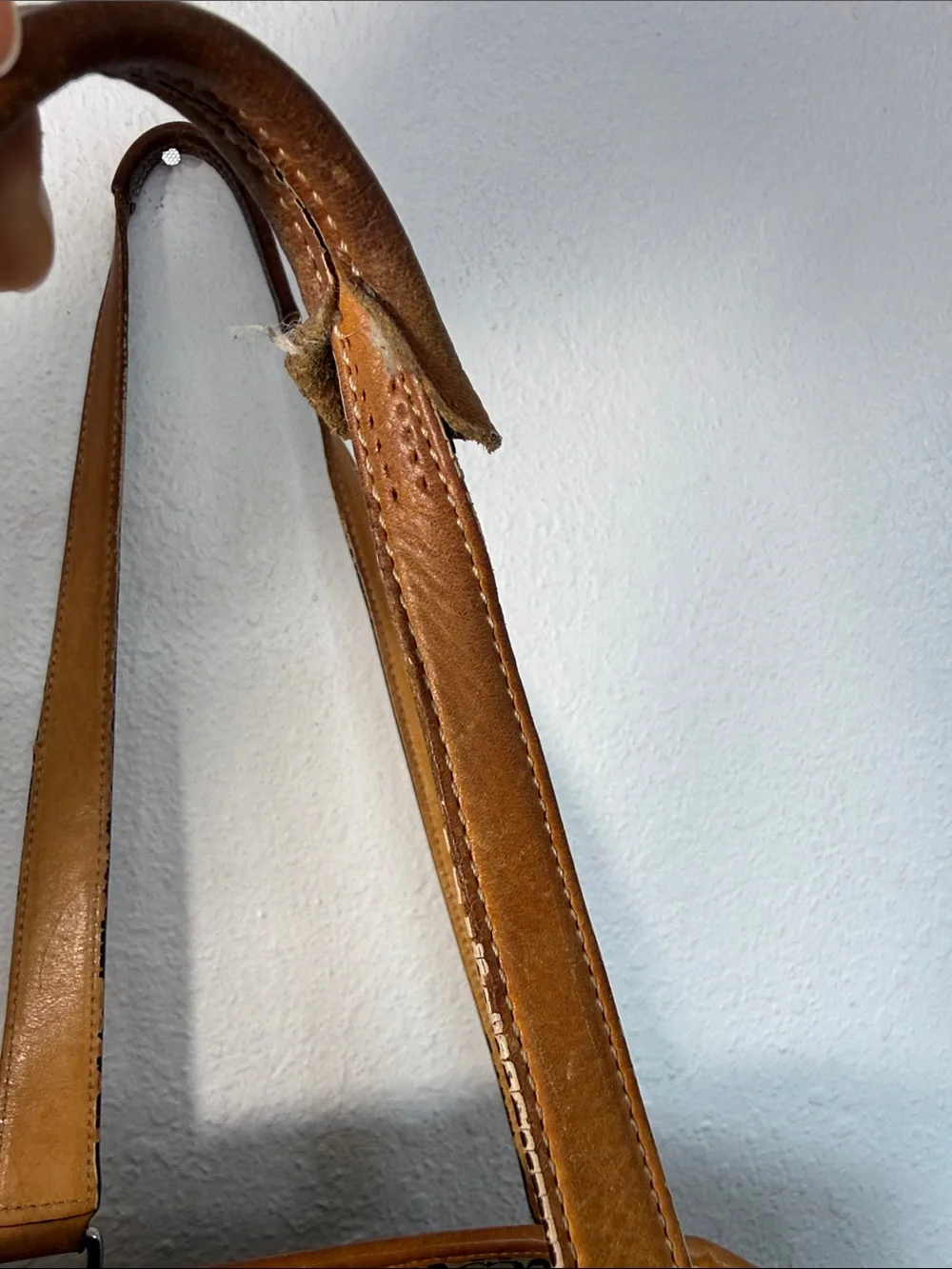 Coach Brown Signature Travel Tote with Tan Leather Accents